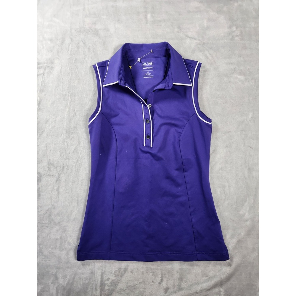 Adidas Golf Polo Women Extra Small Clima Cool Button Train Run Gym Retro Core No